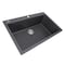 Nantucket Sinks 33-inch Dual-mount Granite Composite Sink in Black PR3322-DM-BL - alternate 5
